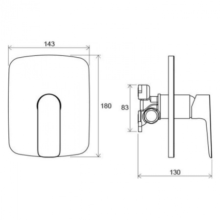 Смеситель для душа Ravak Classic CL 066.00 X070089