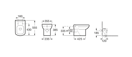 Унитаз приставной Roca Dama Senso Compacto  347517000