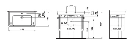 Раковина Laufen Pro 8.1395.6.000.104.1