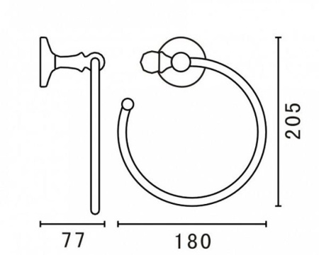 Полотенцедержатель Art&Max AM-2680SJ-Cr