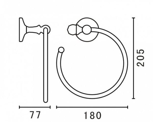 Полотенцедержатель Art&Max AM-2680SJ-Cr Полотенцедержатель Art&Max AM-2680SJ-Cr
