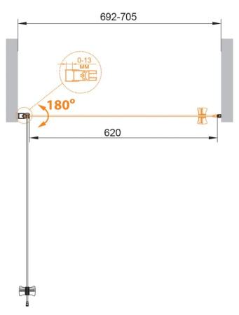 Душевая дверь (70х190) CEZARES ECO ECO-O-B-1-70-C-NERO