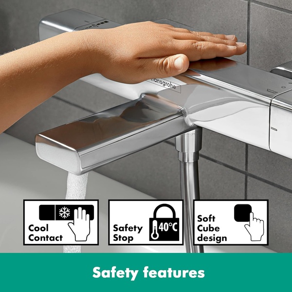 Душевая система с термостатом для ванны Hansgrohe Croma E Showerpipe 280 1jet 27687000 хром