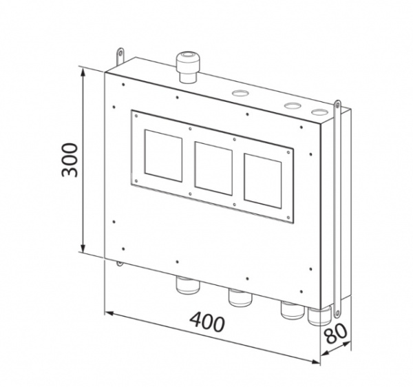 Установочный комплект для встраиваемого корпуса смесителя для умывальника с подключением pipe-in-pipe (для встраиваемого корпуса 2207A).