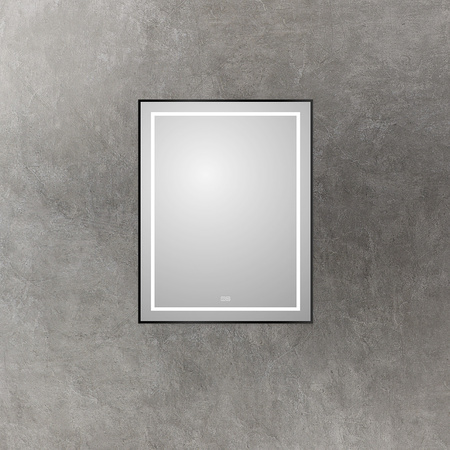 Зеркало (70х90) BelBagno Kraft SPC-KRAFT-700-900-LED-TCH-WARM-NERO с подсветкой