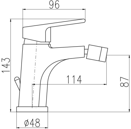 Смеситель для биде Rav Slezak Colorado CO145.5KBC