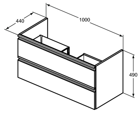 Тумба под раковину Ideal Standard Tesi 100 см T0052PU