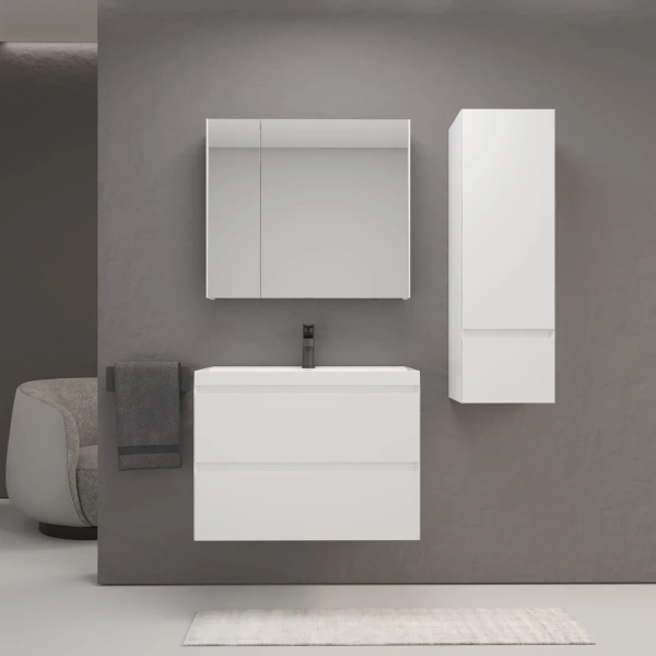 Тумба подвесная без раковины 80 см Style Line Манхэттен ЛС-00002359 белый матовый