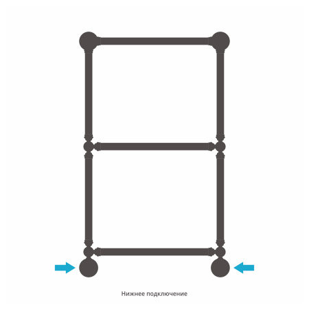 Полотенцесушитель Водяной Сунержа Ренессанс 1304 (86х50) Состаренная Латунь 051-0280-8650
