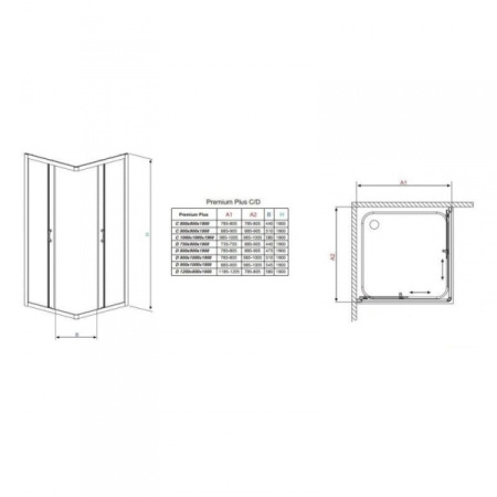 Душевой уголок Radaway Premium Plus D 30434-01-01N