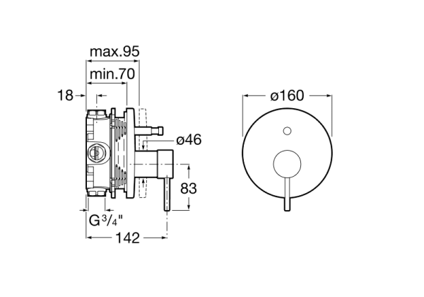 Смеситель для душа Roca Lanta 5A2B11C00
