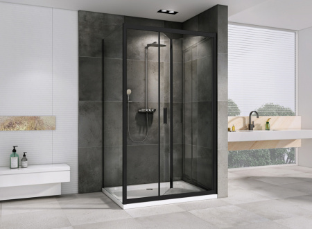Душевой уголок (100х70) ABBER Sonnenstrand AG07100B-S70B черный