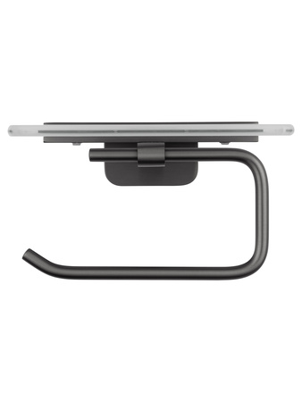 Держатель для туалетной бумаги с полкой WONZON & WOGHAND GRAFFITY, темный графит WW-9326