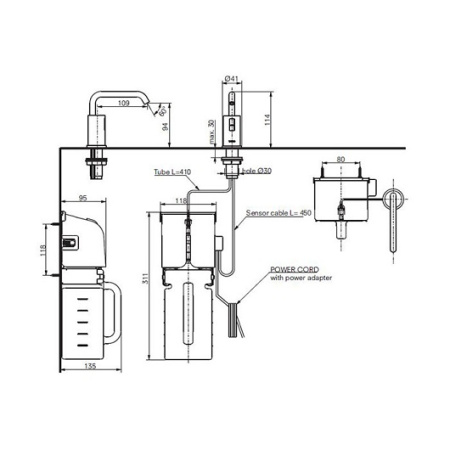 Дозатор жидкого мыла Toto Public DSE101KE