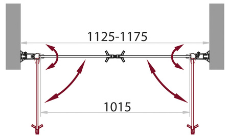 Душевая дверь (115х190) BelBagno SELA-B-2-115-P-Cr