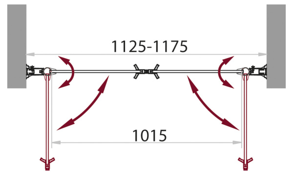 Душевая дверь (115х190) BelBagno SELA-B-2-115-P-Cr
