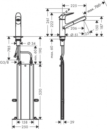 Смеситель для кухни HANSGROHE FOCUS 71829000