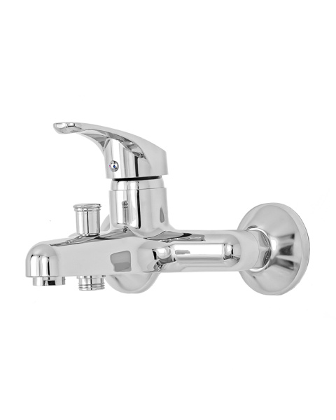 Смеситель для ванны однорычажный полимерный OneLife P01-100cr  хром