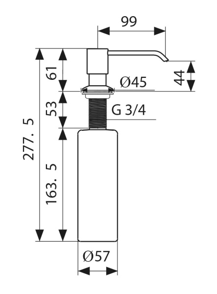 Дозатор встраиваемый в мойку KAISER KH-3011, бронза