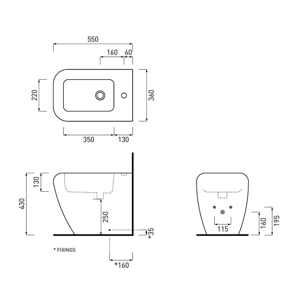 Биде Cielo JUNGLE SHBIIB