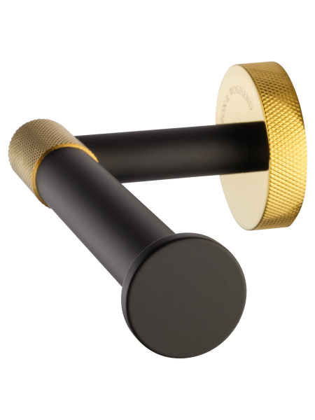 Держатель для туалетной бумаги без крышки WONZON & WOGHAND MAJESTIC, черный/золото WW-9216