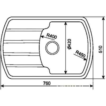 Мойка гранитная Ganzer 51x76 см (песочная) GZ51076A