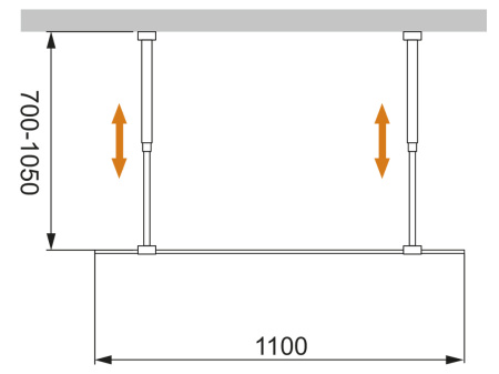 Душевая перегородка 110 см CEZARES LIBERTA LIBERTA-L-2-110-BR-Cr