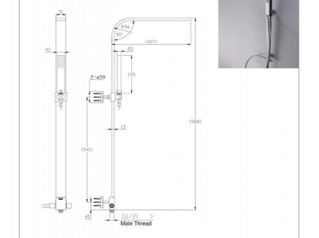 Душевая колонна Bravat ARC D224C-ENG