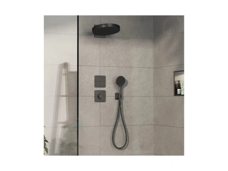 Термостат для душа Hansgrohe ShowerSelect Comfort Q 15589340 шлифованный черный хром