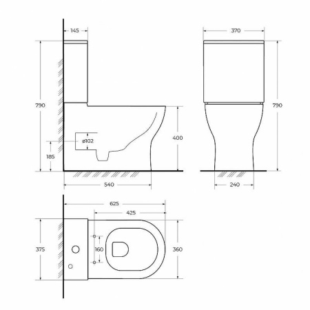 Чаша унитаза напольного BelBagno Energia BB8134CPR-SC (без бачка)