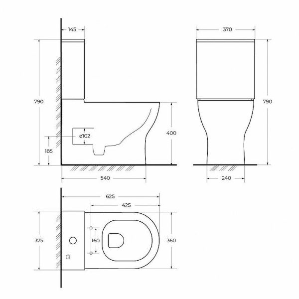 Чаша унитаза напольного BelBagno Energia BB8134CPR-SC (без бачка)