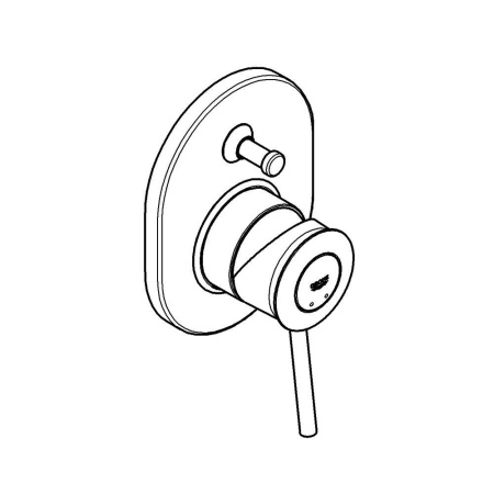 Смеситель для ванны Grohe BauClassic 29047 000 (29047000) хром