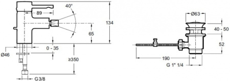 Смеситель для биде Jacob Delafon Cuff E37045-CP