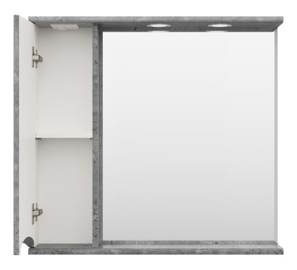 Зеркало-шкаф (80х75) Misty Атлантик 80 левый П-Атл-4080-050Л