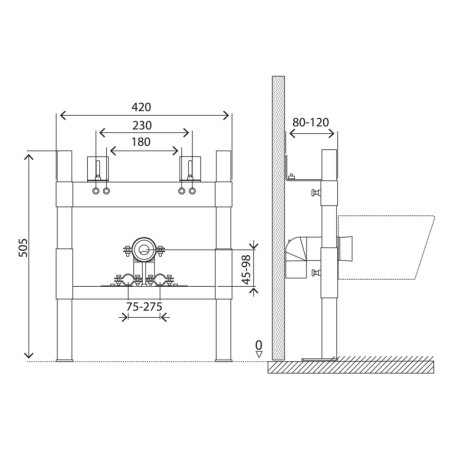 Инсталляция для биде BelBagno BB024-BD
