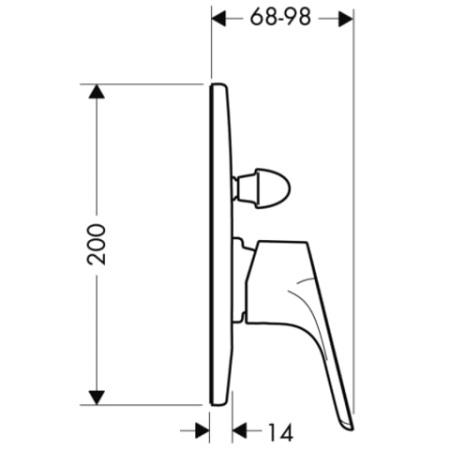 Смеситель для ванны Hansgrohe Focus 31947000