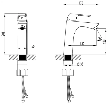Смеситель Lemark Unit для раковины (LM4537C)