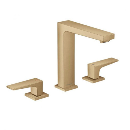 Смеситель на 3 отверстия для раковины Hansgrohe Metropol 32515140 бронза