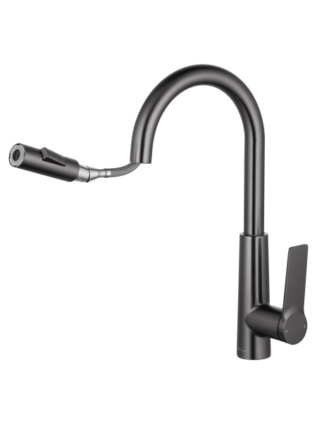 Смеситель для кухни с выдвижным изливом WONZON & WOGHAND, темный графит WW-A20782-BGG Смеситель для кухни с выдвижным изливом WONZON & WOGHAND, темный графит WW-A20782-BGG