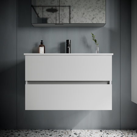 Тумба под раковину Sancos  Urban UR80W белый глянец