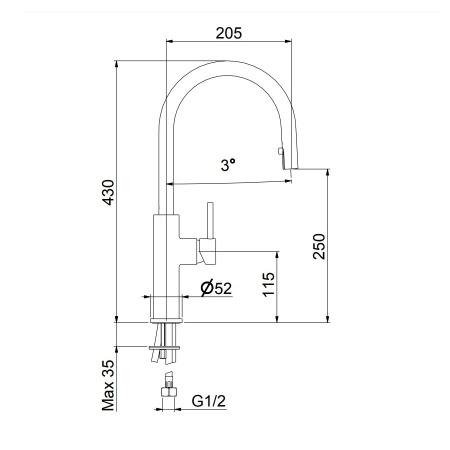 Смеситель для кухни Webert Lima LM940302015, хром