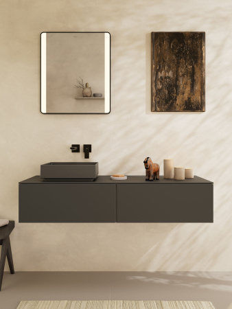 Смеситель для раковины встраиваемый Hansgrohe Metropol 32526340 шлифованный черный хром