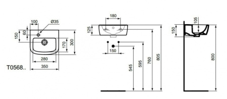 Раковина подвесная Ideal Standard Tempo T056801