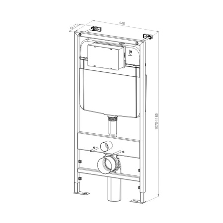 Комплект унитаза и инсталляции D&K Quadro DS1511602