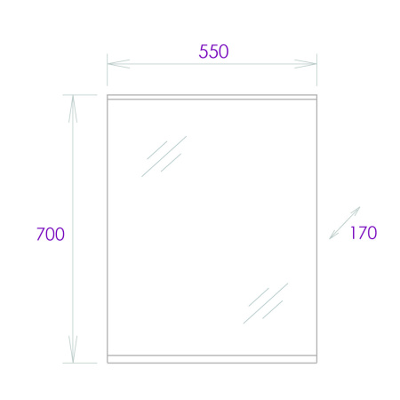 Зеркало с подсветкой Onika Коралл 55 205501