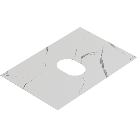 Столешница 66 см Aqwella Geometria STG662X476MW белый мрамор