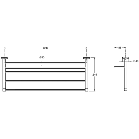 Полка для полотенец Jacob Delafon Eo E77832-BL