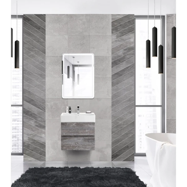 Тумба под раковину Cezares MOLVENO 46-60-2C-SO-LG Legno Grigio