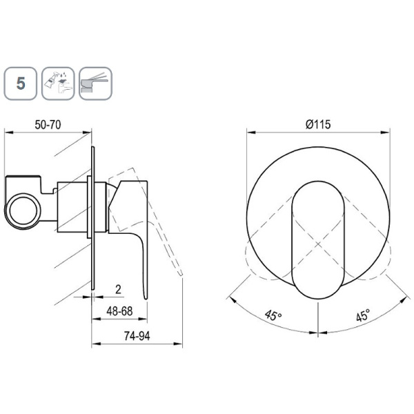 Смеситель для душа Ravak Eleganta EL 062.60RGB.O1 X070373 розовое золото