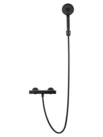 Смеситель для душа с термостатом WONZON & WOGHAND INN 5, черный матовый WW-B2005-A-MB